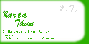 marta thun business card